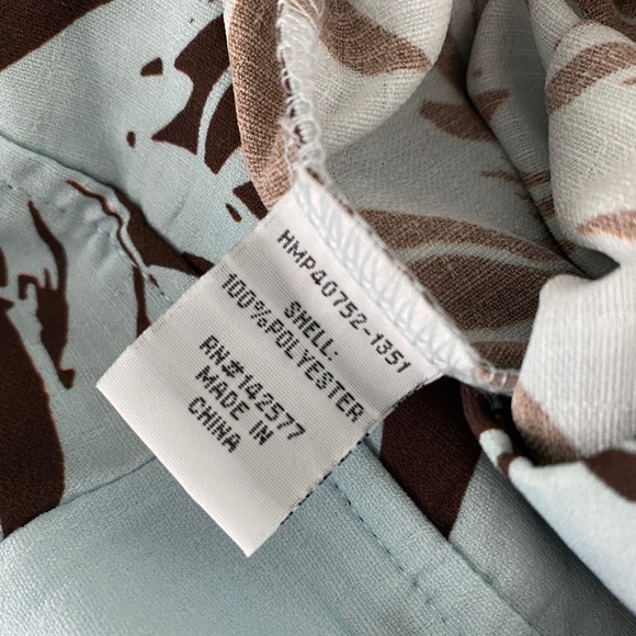 NWT 2 Piece Wide Leg Pants Set Chocolate Brown Floral Sz M - Picture 6 of 14